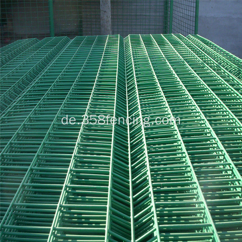 Grüner PVC-überzogener geschweißter Maschendraht-Zaun